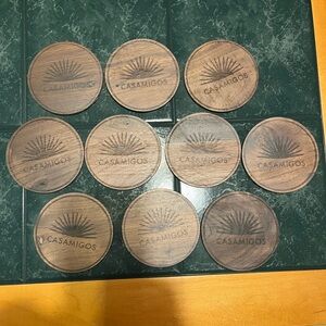 casamigos wooden coasters.  lot of 10